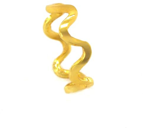 Generisch Ajda Ring Yüzük Zick Zack Gold 22 Karat echt Vergoldet Altin Bileklik Kuyumcu (9)
