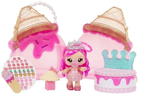 Yummiland Beauty Bag Playset + Lip Gloss Doll - Ice Cream Bag - Includes Exclusive Bianca Bubblegum, Nail Polish + Nail Stickers, Manicure, Doll Playset, Cosmetic Play, Suitable for Children Ages 4+