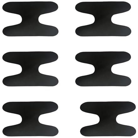 Ski Boot Fitting Pads, Adhesive Snowboard Boot Inserts, Shock Absorbing Foam Cushion, Ankle Support Protector, Pressure Relief Padding (6 Pack, Black), Skiing Snowboarding Gear