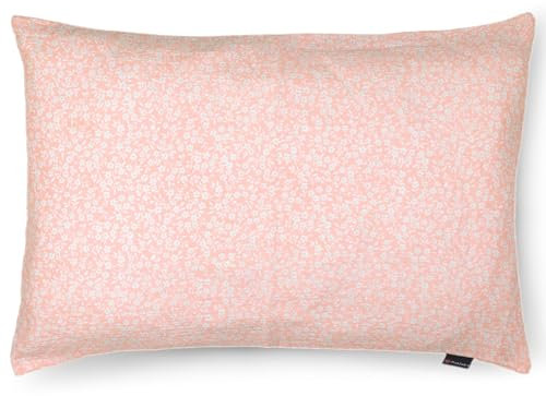 PinkZebra Bio-Musselin Kissenbezug 40 x 60 cm für Kinder & Erwachsene, weicher Kopfkissenbezug GOTS-Zertifizierung, Kissenhülle mit Reißverschluss, Made in EU, Blumen Rosa