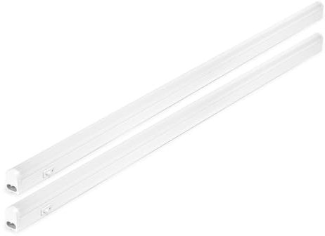 NCC-Licht 2 x LED Unterbauleuchte Lightbar Connect Linex 86cm Weiß IP20 15W 1650lm Neutralweiß 4000K mit Schalter