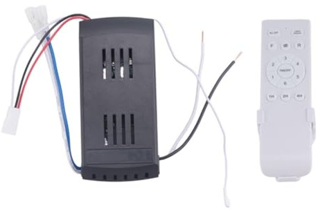 JANZU Kit de Télécommande Universelle pour Ventilateur de Plafond 40W avec Fonction de Timing à 6 Vitesses pour Le Remplacement des Télécommandes des Ventilateurs de Plafond DC et des Lumières