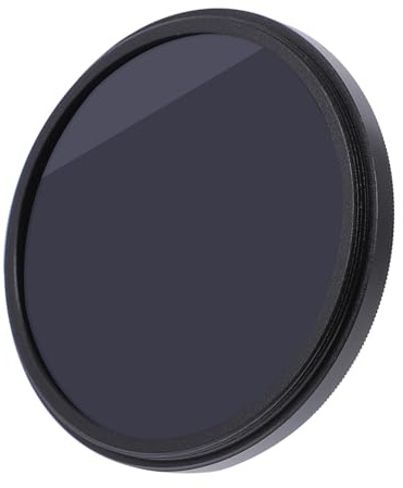 Variabler Nd Filter 55mm für Kameraobjektive, Einstellbar | Neutraldichtefilter für Streams und Dynamische Szenen, Aluminiumgehäuse, Schwarz, Tragbar und Zerlegbar