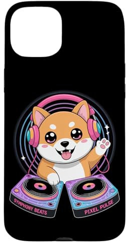Cute Dj Symphony Beats Pixel Pulse Vibes Case for iPhone 15 Plus