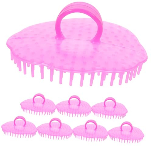 DEARMAMY 8 Stück Teiliges Kopfhaut Massagebürste Ergonomisches Design zur Sanften und Massage Fördert die Durchblutung und für Anwendung mit Shampoo und Haaröl