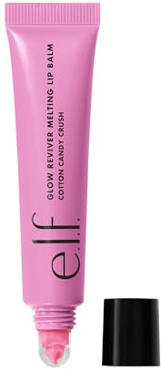 e.l.f. Glow Reviver Melting Lip Balm, Hydrating Tinted Lip Balm For A Glossy Finish & Soft, Supple Lips, Vegan & Cruelty-Free, Cotton Candy Crush | Hydrating Tinted Lip Balm For A Glossy Finish & Soft, Supple Lips, Vegan & Cruelty-Free