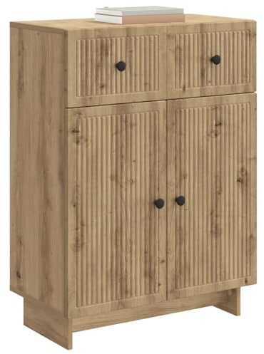 vidaXL Sideboard Artisan-Eiche 66 x 34,5 x 90 cm Holzwerkstoff, Wohnzimmer, Vintage Sideboard, rechteckig, viel Stauraum, stylisches Möbelstück aus Holz für die Speisekammer
