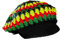 W WIDMANN MILANO Party Fashion 8444V - Reggea Häkelmütze, Rasta, Hut, Kopfschmuck, Accessoire, Karneval, Mottoparty