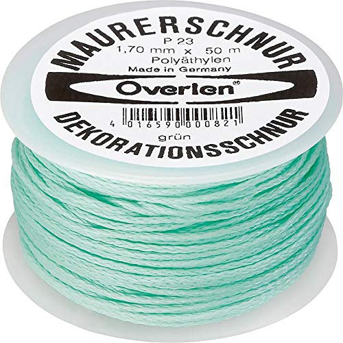 Overmann 002301700200500AA Maurerschnur 1,7 mm x 50 m aus Polyethylen, grün