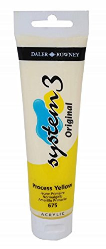 Daler Rowney System 3 Tubes de peinture acrylique originale 150 ml – Jaune