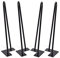MSOBAIW Hairpin Legs 18 inch Set of 4, DIY Furniture Metal Table Legs Perfect for Cabinet, Wardrobe, TV Cabinets, Drawers, Nightstand, 3/8 Diameter Satin Black Two-Rod Mid Century Modern Style