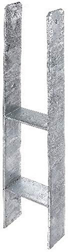 GAH H-Pfostenträger 101x300x600x60mm, Stahl roh feuerverzinkt