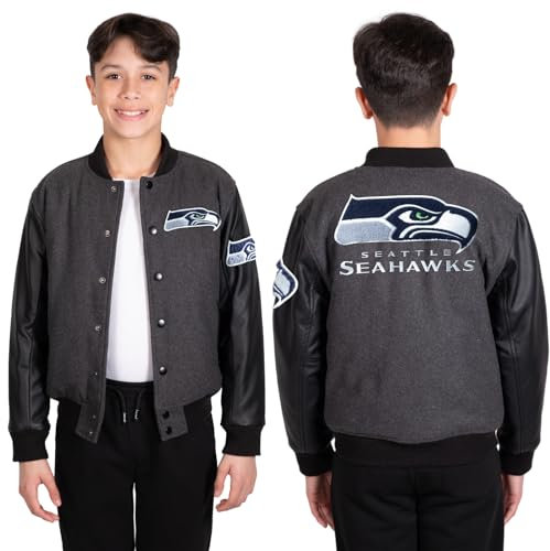 Ultra Game NFL Jungen Classic Baseball Varsity Jacke