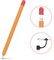 AHASTYLE Funda de Silicona Antideslizante Para Apple Pencil de 1.ª Generación [Kit de Sujeción de Adaptador de Cable Añadido] Carcasa Compatible con Apple Pencil de 1.ª Generación (Naranja&Rojo)