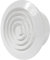 4'' Inch / 100 mm Vent Cover, White Plastic Ceiling Air Vent, Louvered Grille Intake Cover, Outdoor Indoor, Built-in Screen Mesh, Round Exhaust or Supply Soffit Grille for HVAC