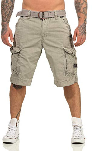 Jet Lag Herren Cargo Shorts Take Off 7 Bermuda inkl. Gürtel