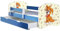 ACMA Kinderbett Jugendbett mit Einer Schublade und Matratze Blau mit Rausfallschutz Lattenrost II 140x70 160x80 180x80 (11 Welpe, 180x80 + Bettkasten)