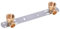 Aqbau® Montageeinheit, Montageplatte, Wandscheibe Für Badezimmerarmaturen, Wasser Trinkwasser Messing Metall, Montageplatte wasseranschluss 1/2 x 15mm Abstandsmaß von 100 mm