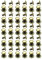 DOITOOL 30 Stück Möbelknöpfe 8mm Schrankgriffe Vintage Knauf für Schrank Zinklegierung Einlochgriff für Schrank, Kleiderschrank, Schubladen - Gold Möbeltürknäufe