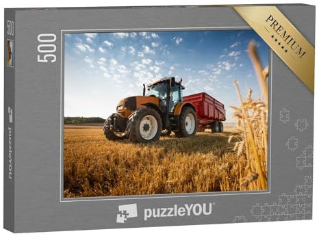 puzzleYOU: Puzzle 500 Teile „EIN Traktor bei der Ernte“ – aus der Puzzle-Kollektion Traktoren, Landwirtschaft
