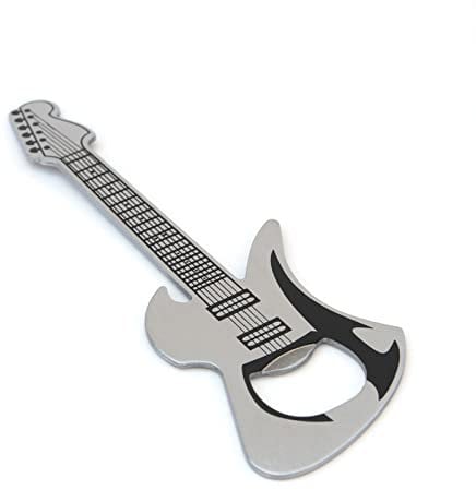 Suck UK | Guitarra abrebotellas | Hoja de barra y abridor de cerveza | Accesorios de barra en forma de guitarra para el hogar Pub | Novedad de abrebotellas | Regalos de música rock n roll y utensilios