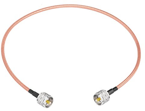 Superbat CB Coax Cable, PL-259 UHF Male to Male Jumper (2ft,RG142) High Power Low Loss Digital Cable for HAM & CB Radio Antenna Analyzer Dummy Load SWR Meter