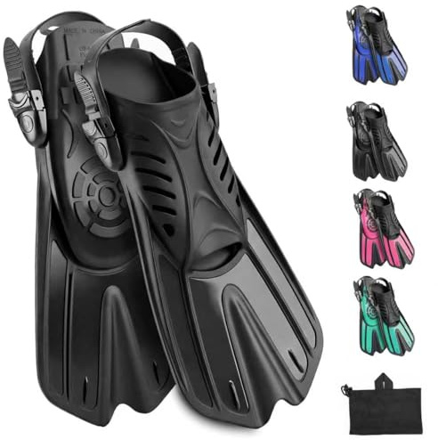 Diving fins Snorkeling Gear for Adults Snorkel fins ,Swim fins Open, Adjustable, Men, Women, Children, Swim Flippers