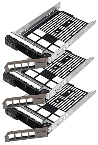 Heretom Pack de 3 Carcasas para Disco Duro SATA de 3,5 Pulgadas, Compatibles con DELL PowerEdge R310 R320 R410 R415 R510 R515 R610 R710 T610 T710 KG1CH F238F