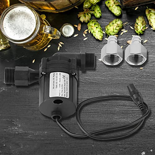 Braupumpe,Bierfasspumpe,Bierdruckpumpe,DC 12V 18W Brewing Homebrew Pump Circulation Brushless Beer Pumps(mit Stecker), Homebrew Pumpe Bierpumpe Zirkulationspumpe Brushless Braupumpe Bierfasspumpe