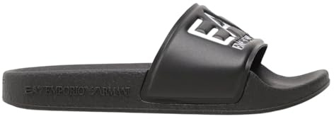 EA7 Men's Scarpe Logo Sliders, Black, 6.5 UK