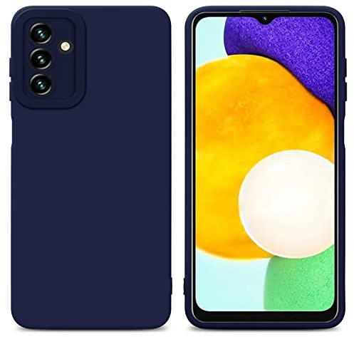 Cadorabo Hülle kompatibel mit Samsung Galaxy A13 5G Schutzhülle TPU Silikon Case Liquid Design mit Kameraschutz Slim Kratzfest Weiche Gummi mit Rundumschutz Case Hülle für Galaxy A13 5G in Blau