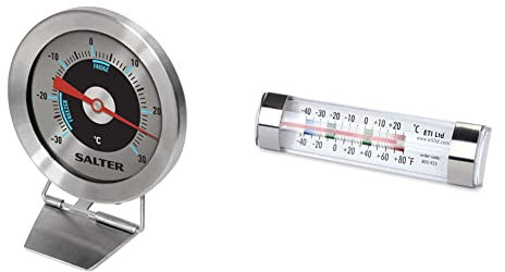 Salter Analogue Fridge Freezer Thermometer & ETI Ltd Clear Abs Fridge and Freezer Thermometer