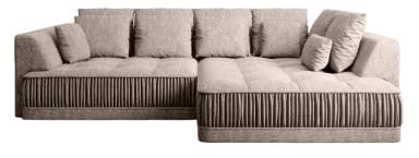 Ecke Sofa mit elektrischer Sitztiefenverstellung - weiche Rückenlehnenpolsterung - solides und strapazierfähiges - mit Wellfederung + hochelastischem Schaumstoff Typ HR (Crown 2 Rechte Seite)