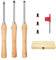 DEEFIINE 3CPS Carbide Tip Wood Lathe Turning ToolS,MINI-SIZE WOOD TURNING TOOLS FOR LATHE SET(Beech handle)
