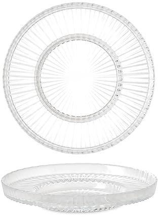 COFI 1453 Lot de 6 assiettes en verre de 12 cm pour verres à thé