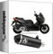 arrow 53526ANN + 53073MI pot echappement approuve open urban aluminium noir embout acier noir compatible avec yamaha xmax x-max 125 2018 2019 2020 mototopgun
