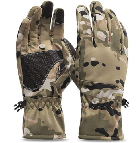Dinntty Jagdhandschuhe Winter wasserdicht Winddicht Touchscreen-Wärmer Vollfinger-Handschuhe für die Jagd Skifahren Reiten