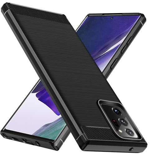 ivoler Silikon Hülle für Samsung Galaxy Note 20 Ultra 4G / 5G, [Militärischer Schutz] Stoßfest Handyhülle, Dünne Weiche Flexible TPU Kratzfest Schutzhülle Anti-Fingerabdruck Case Cover, Schwarz