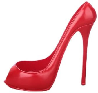 aqxreight High Heel Shoe Wine Bottle Holder Storage Wine Rack Home Decor for Stylish Office or Home, Eco-Friendly Resin Golden/Red Wine Bottle Organizer 22 * 19 * 10cm (White)