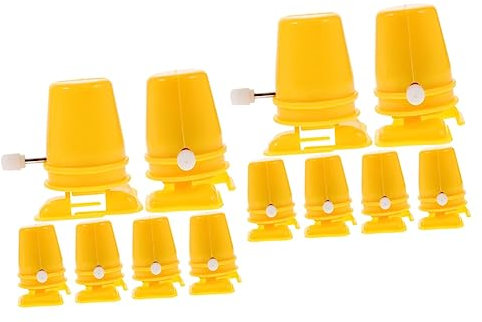 BUGUUYO 12 Stk Uhrwerk Roboter Ton-Bastelzubehör Bewegungsmechanismus für Spielzeug Polizeiauto Spielzeug sankastenspielsachen hand spielzeug Schulbedarf kompakte Bewegung Plastik Yellow