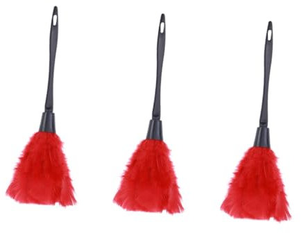 SEWOART 3 Piezas Plumero Extensible Plumero de Microfibra Limpieza Extensible Plumero casero Limpiador de Polvo Plumero de sofá de casa soplador Polvo Herramienta Plumero Rojo