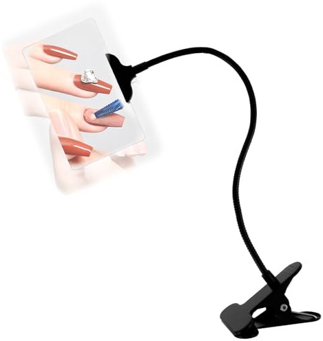 5X Magnifying Glass with Clip Adjustable Flexible Gooseneck Reading Magnifier 15x9cm Large Page Hands Free Magnifier, Clip on Magnifying Glass Easy Install Easy to Use for Reading Books Crafts