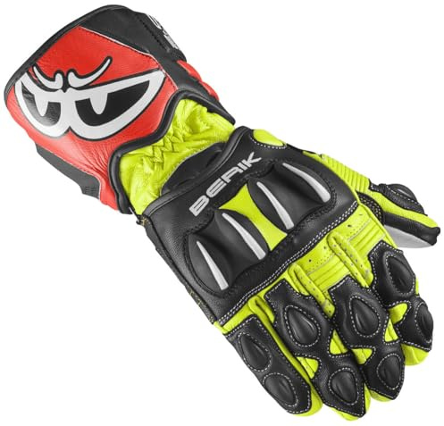 Berik Thunar Evo Motorradhandschuhe, schwarz/neon-gelb/neon-rot, 3XL
