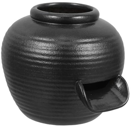 CANIGHT 1pièce Jarre Céramique Main avec Cascade Décoration De Réservoir De Poissons pour Intérieur Style Ancien pour Salon Bureau Et Cour