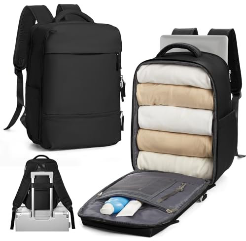 SZLX for Ryanair Cabin Bags 40x20x25 Underseat Carry-ons Bag,Easyjet Cabin Bag Travel Backpack Cabin Size Hand Luggage Bag with Water Bottle Holder Travel Ruscksack Fit 14 Inch Laptop Black