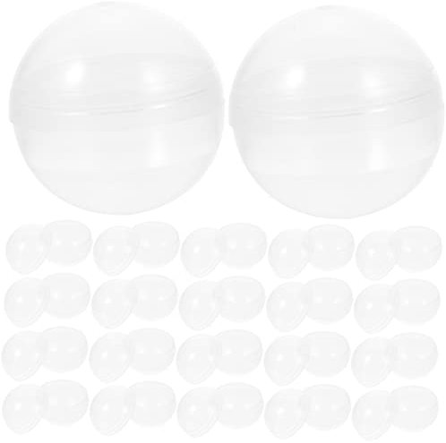 IMIKEYA Lot de 50 Capsules Transparentes Rondes De 4.5 Cm pour Distributeur De Jouets - Boules à Garnir pour Fêtes Et Surprises - Accessoires De Tombola Et Gumball Machines