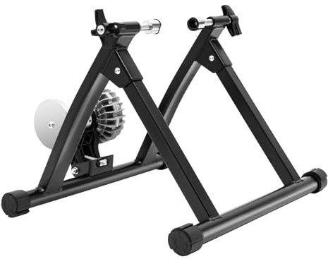 Fahrrad Rollentrainer inkl. Rollentrainer,Fahrradtrainer Magnet Bremse Fahrrad Rennrad,für 26-29 Zoll, Heimtrainer Fahrrad für Indoor Fahrradfahren zu Hause, Stahl,Schwarz