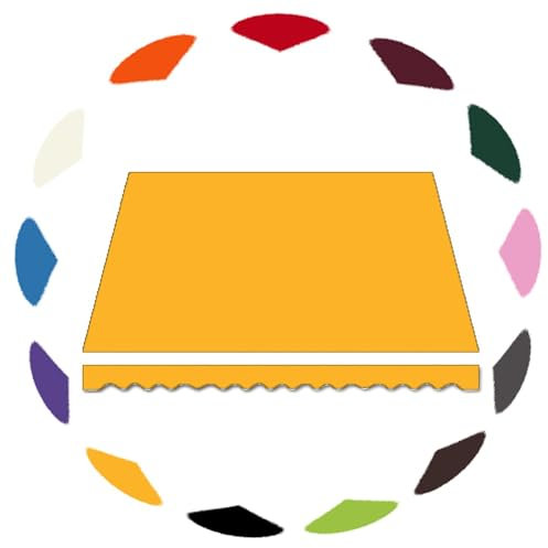 ERHNGL Tessuto di ricambio per tenda da sole manuale, telo di ricambio per tenda da sole retrattile, tessuto in poliestere per cortile, balcone, mercato (giallo, 8x6,5 piedi)