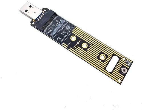 diybits M.2 to USB Adapter NVMe Sata to USB 3.1 Gen2 10Gbps PCI-E Converter Reader M Key & B+M Key for 2280 2242 2260 2230 SSD Hard Disk Enclosure Replacement Parts JMS583 (Standard USB)