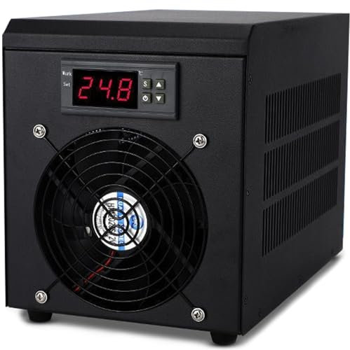 Aquarium Chiller Hydroponics Water 60L/160L/300L Water Chillers with Quiet Design Compressor - Refrigeration Fish Tank for Hydroponic Coral Reef, Fresh & Salt Tank,300L/79GAL